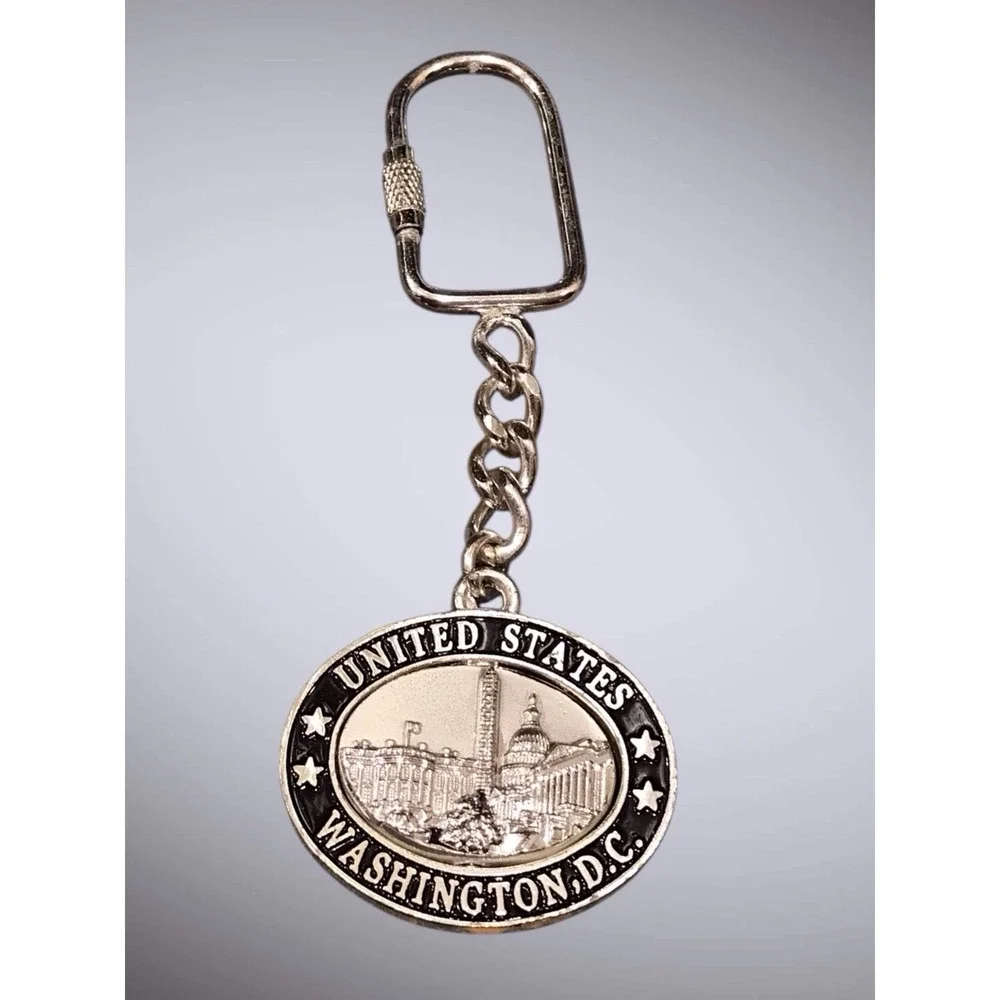 Washington DC Spinner Keychain‎ Vintage United States Spinning Center Souvenir